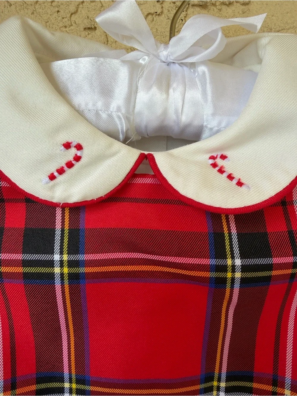 NWT Edgehill Collection x The Broke Brooke Red Tartan Plaid Jon Jon Romper 18M